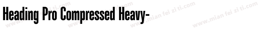 Heading Pro Compressed Heavy字体转换